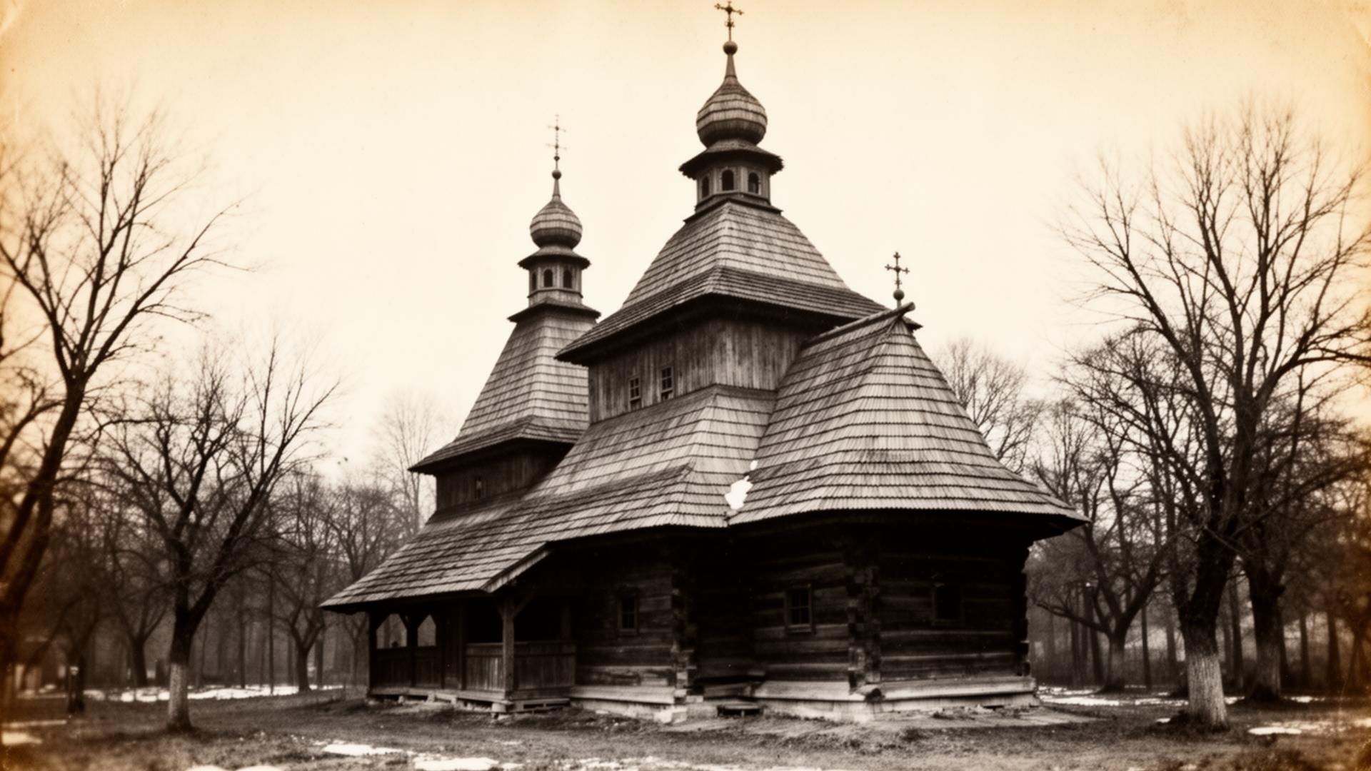 Дерев'яна церква в Карпатах